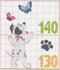 101 Dalmatian Growth Chart 5 Of 6 Cross Stitch Baby