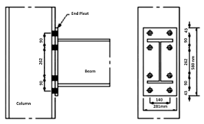 plate steel beam to column connections
