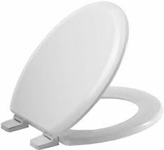 Capri White Plastic Toilet Seat Cover