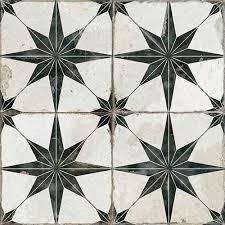 Renew your kitchen decor with a long lasting foundation by incorporating the beauty and durability of ceramic and porcelain floor tile. Future Star Black White Matt Pattern Floor Tile Emc Tiles
