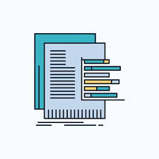 Chart Data Graph Reports Valuation Flat Icon Green And Yell