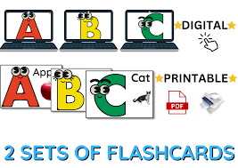 alphabet abc flashcards set powerpoint