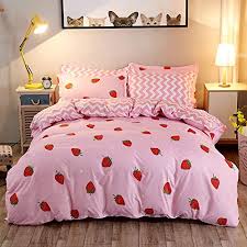 kawaii bedding strawberry