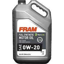 fram full synthetic 0w 20 motor oil 5