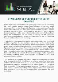 Statement Of Purpose For Internship Best Writing Advice