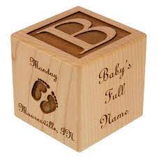 personalized baby block craft e family