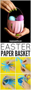 diy easter paper basket craft easy