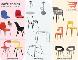 square plastic polished cafe chairs