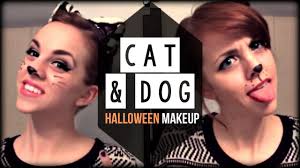 cat dog glam halloween hair make up