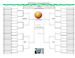 Get Your 2019 Printable March Madness Bracket For Mens Ncaa