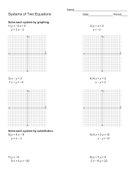 Systems Of Two Equations