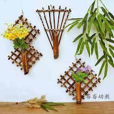 Diamond Wall Hanging Bamboo Flower Vase