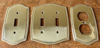 Rope Edge Solid Brass Wall Plates
