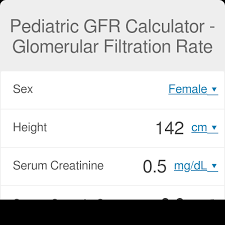 Pediatric Gfr Calculator