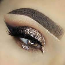 old glitter eyeshadow black and gold