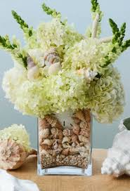 coastal beach theme vases bouquet