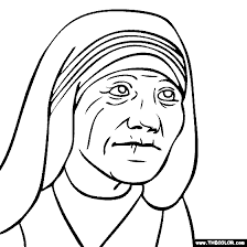 Mother teresa coloring page or poster with mini biography. Mother Teresa 2 Coloring Page Mother Teresa 2 Co