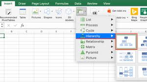 how to build org charts in excel