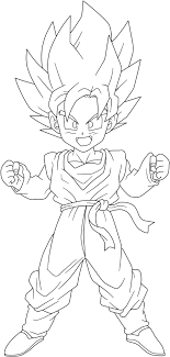 Draw the suited costumes of the figures. Download Hd Dragon Ball Z Goten Drawing Transparent Png Image Nicepng Com