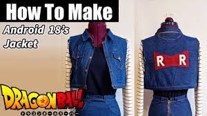 How to make Android 18's Blue Jeans Jacket from Dragon Ball- DIY Sewing  Cosplay Tutorial - YouTube