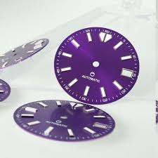 purple sunburst dial applied indices
