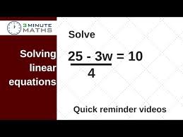 Linear Equations With Fractions Gcse