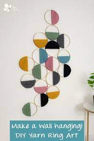 Modern Diy Yarn Ring Wall Art Hanging