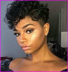 The bare forehead is great for showing off a. Curly Pixie Cut Sindri Priyanka Hairstyle