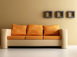 Orange Leather Couch Sofa Furniture