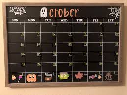 October Diy Chalk Board Calendar