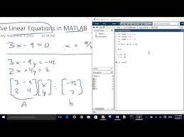 Solve Linear Equations With Matlab