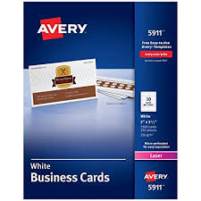 Avery Printable Business Cards Laser Printers 2 500 Cards 2 X 3 5 5911 White