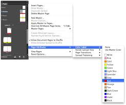 color coded master pages in indesign