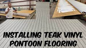 installing vinyl teak pontoon flooring