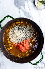 mushroom and cabbage lentil soup