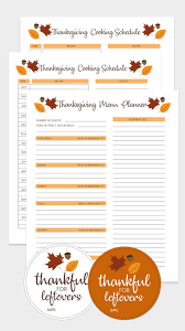 free thanksgiving menu template