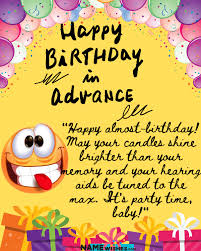 advance happy birthday wishes messages
