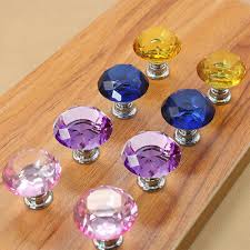 10pcs Multi Color Glass Crystal Cabinet