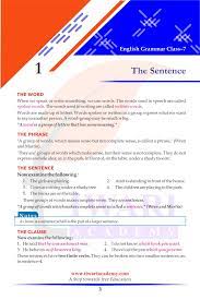 cl 7 english grammar chapter 1 the
