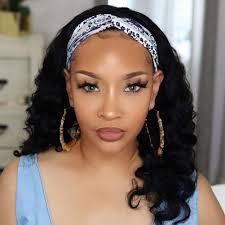 Shop today to find hair accessories at incredible prices. Amazon Com Headband Human Hair Wig Loose Wave None Lace Front Wigs Glueless Brizilian Virgin Hair Machine Made Headband Wig For Black Women 150 Density 20inch Beauty