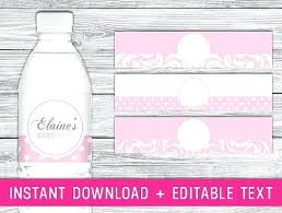 Shower Labels Templates By Water Bottle Template Avery Baby Label