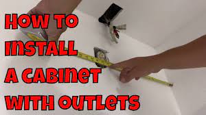 how to install a cabinet with an outlet