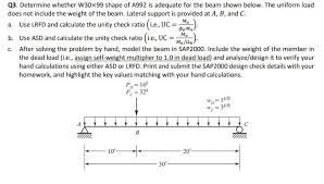 q3 determine whether w30x99 shape of