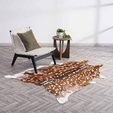rodeo fawn hide rug 150x200cm brown