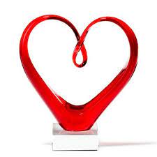Leonardo Heart Sculpture Red