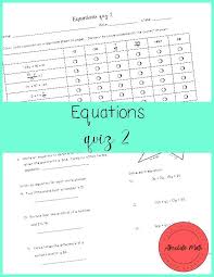 Equations Quiz 2 Classful