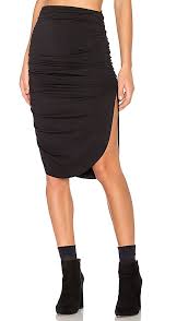 Riller Fount Mimi Skirt In Black French Terry Revolve