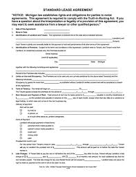 Standard Lease Agreement Templates Free Download Edit And