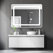 Check out these 20+ ideas to make your bathroom and vanity reflect your personality, whether it's modern some of the best bathroom vanity mirror ideas are simplistic and refreshing. Amazon Com Cozy Castle Bathroom Mirror With Led Lights Lighted Makeup Vanity Mirror Wall Mounted Backlit Frameless Large Size 32x24 Inch Rectangular Memory Touch Horizontal Vertical Warm White Daylight Lights Kitchen Dining