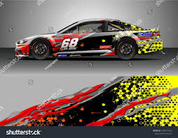 Racing Car Livery Design Vector Graphic Abstract Stripe